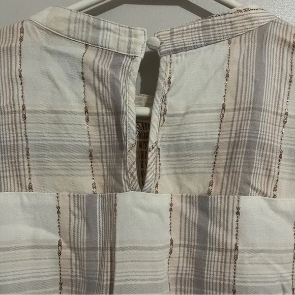 Lane Bryant Pink Plaid Blouse Size 16 elastic wrist - Picture 6 of 7